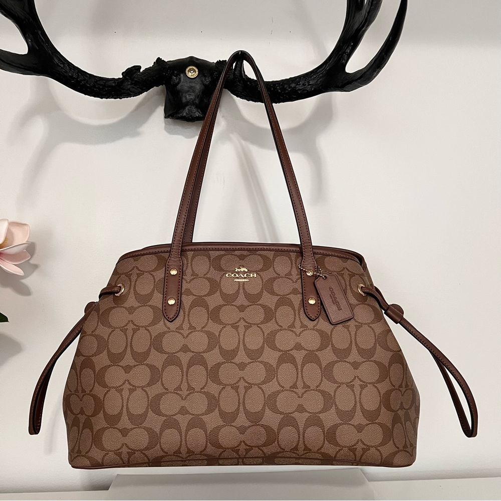 COACH Drawstring Carryall In Signature Canvas - Picture 2 of 15